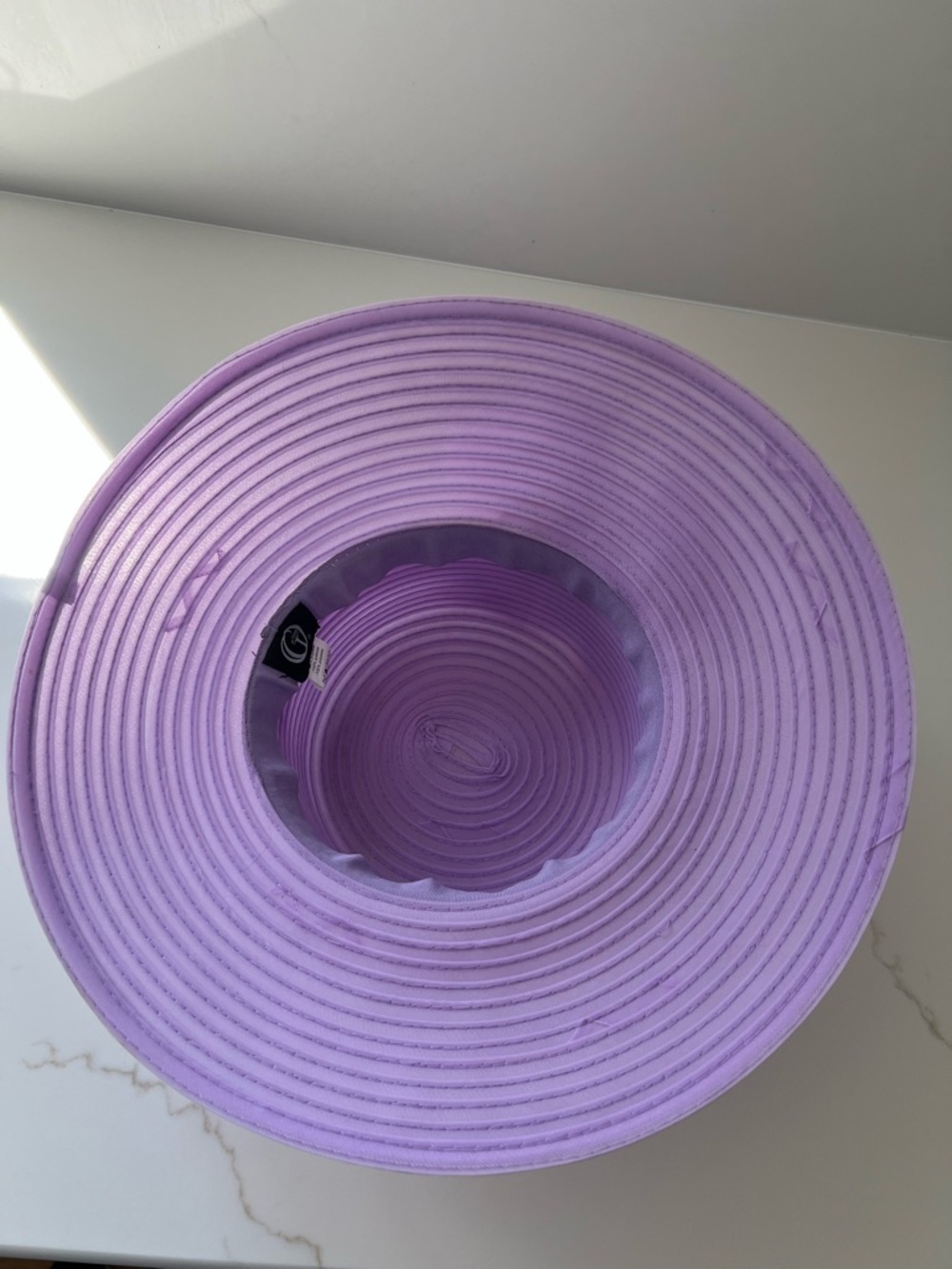 Lavender Women's Dress Hat with Decorative organza bow and subtle feather detail - Picture 7 of 7